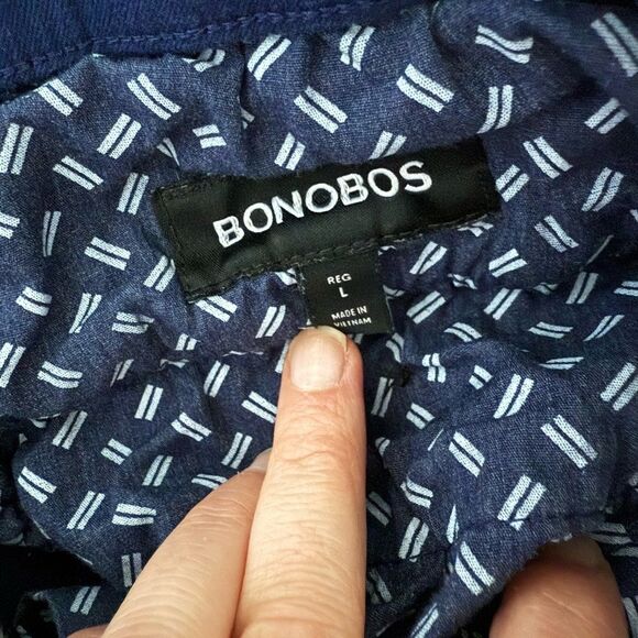 Bonobos Nordstrom Weekend Wanderer Cotton Pant in Navy - Size L - Picture 6 of 7